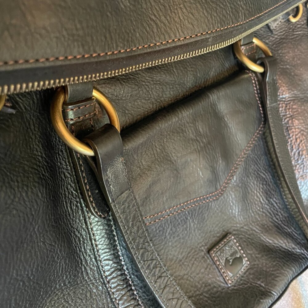 Dooney & Bourke Black Leather Shoulder Bag - Picture 6 of 13